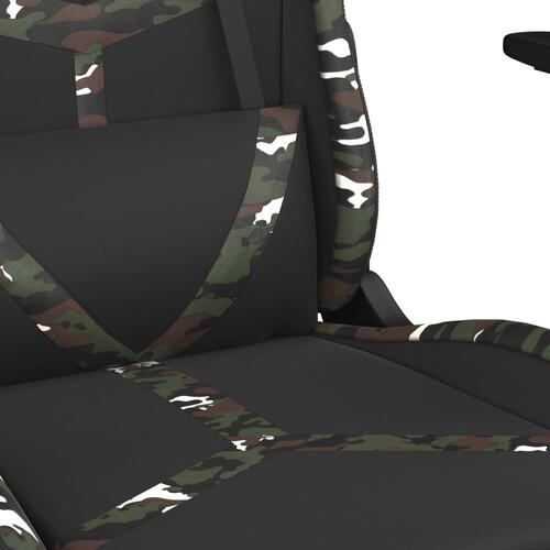 Gamingstol m. massagefunktion kunstlæder sort og camouflage
