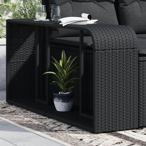 Opbevaringshylder 2 stk. polyrattan sort