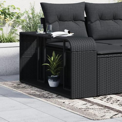 Opbevaringshylder 2 stk. polyrattan sort