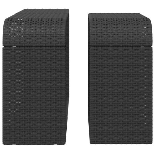 Opbevaringshylder 2 stk. polyrattan sort