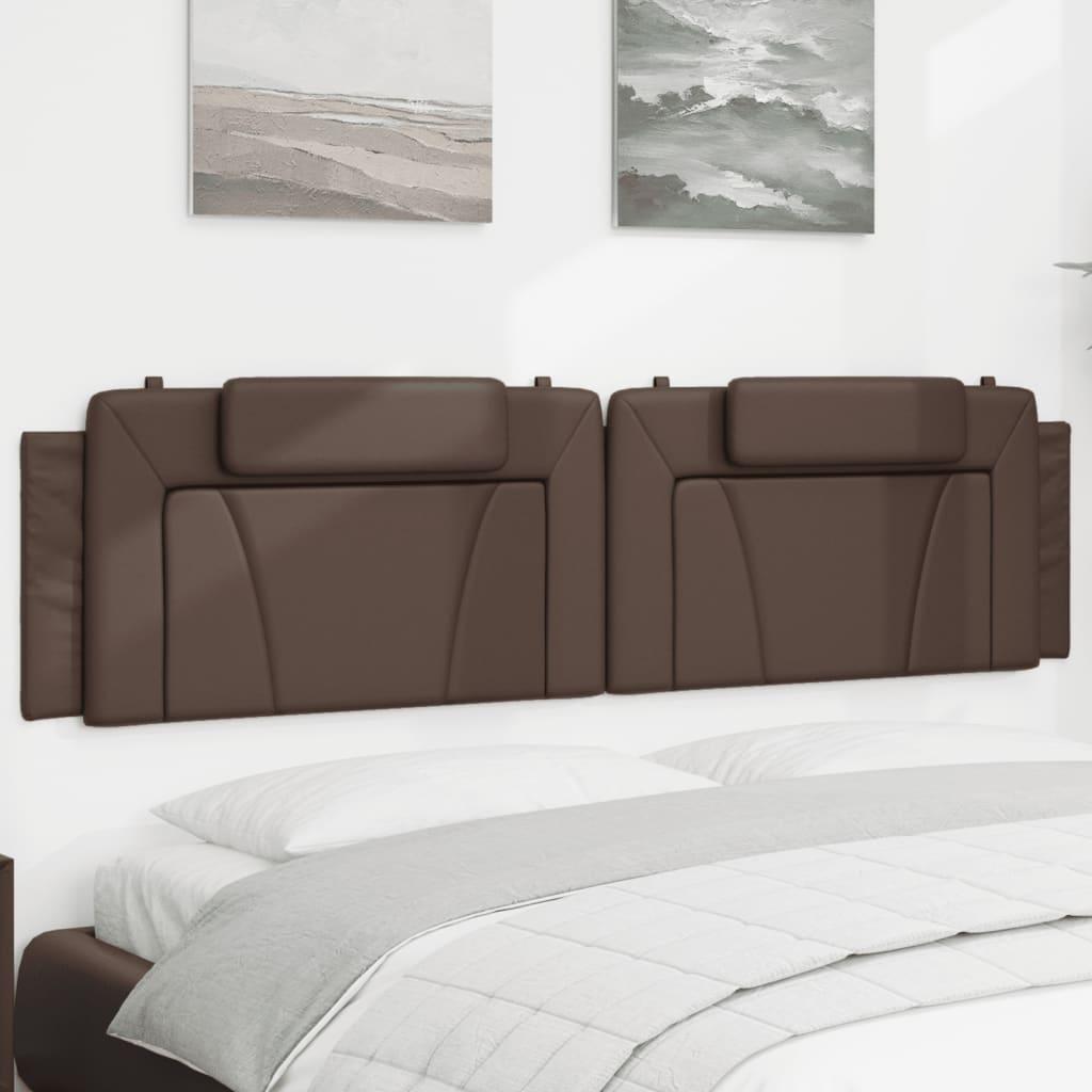 Gavlpude 200 cm kunstlæder brun