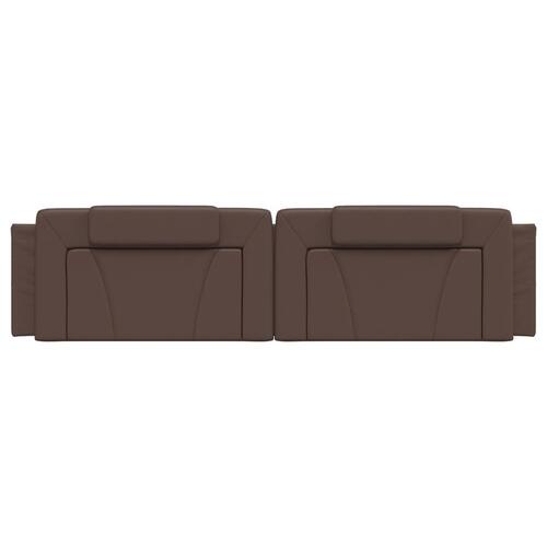 Gavlpude 200 cm kunstlæder brun