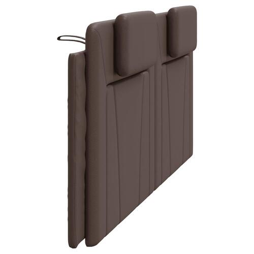 Gavlpude 200 cm kunstlæder brun
