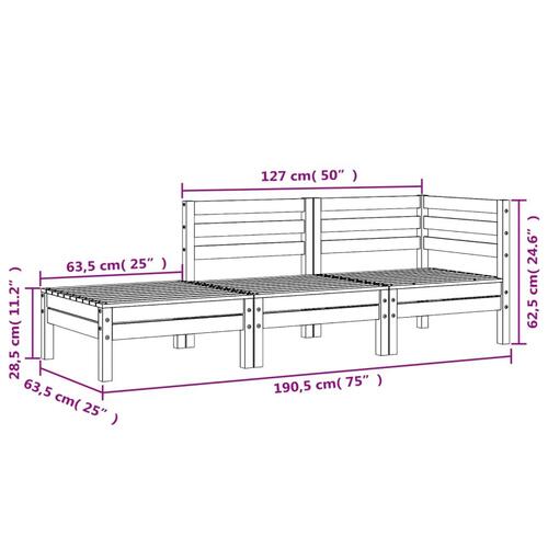 3-personers havesofa massivt douglasgran