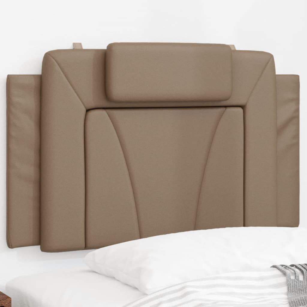 Gavlpude 90 cm kunstlæder cappuccinofarvet