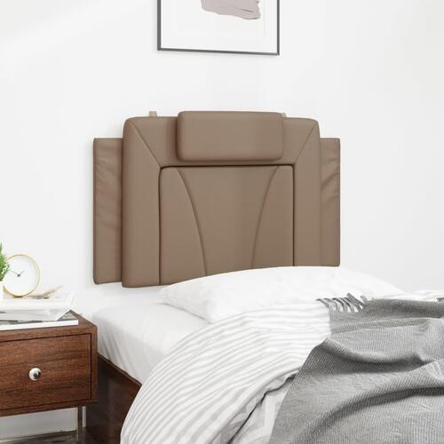 Gavlpude 90 cm kunstlæder cappuccinofarvet