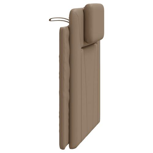 Gavlpude 90 cm kunstlæder cappuccinofarvet