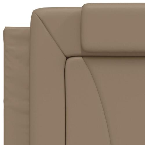 Gavlpude 90 cm kunstlæder cappuccinofarvet