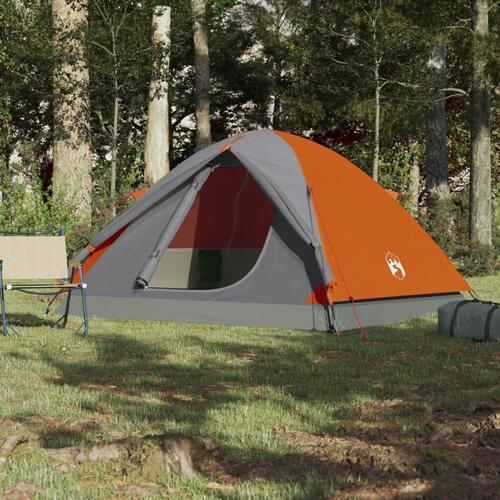 6-personers campingtelt vandafvisende kuppel orange