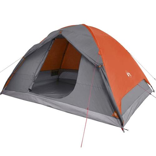 6-personers campingtelt vandafvisende kuppel orange