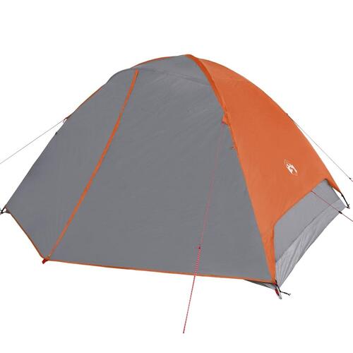 6-personers campingtelt vandafvisende kuppel orange