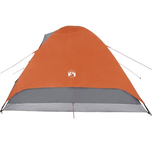 6-personers campingtelt vandafvisende kuppel orange
