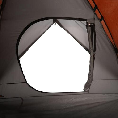 6-personers campingtelt vandafvisende kuppel orange