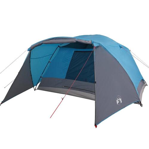 4-personers campingtelt med fortelt vandafvisende blå