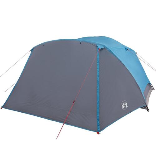 4-personers campingtelt med fortelt vandafvisende blå