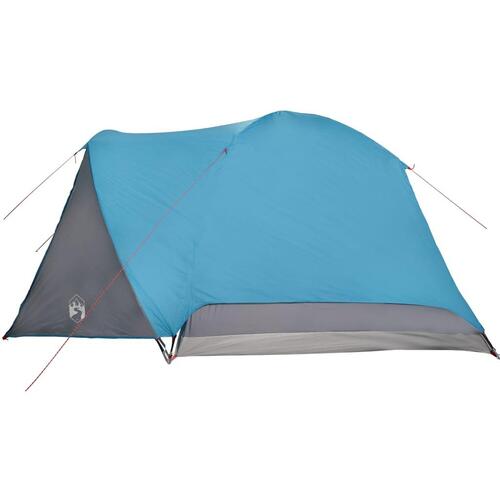 4-personers campingtelt med fortelt vandafvisende blå