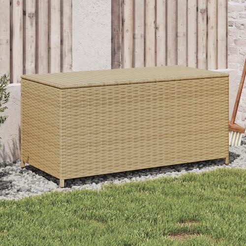 Opbevaringsboks til haven 190 l polyrattan beige