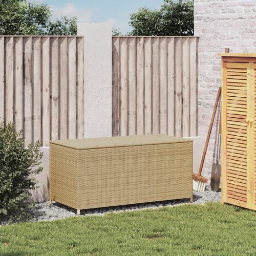 Opbevaringsboks til haven 190 l polyrattan beige