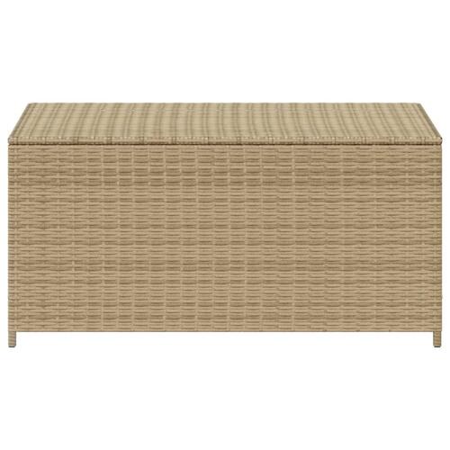 Opbevaringsboks til haven 190 l polyrattan beige