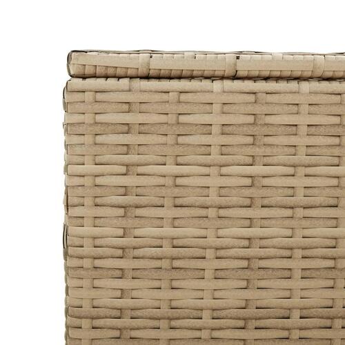 Opbevaringsboks til haven 190 l polyrattan beige