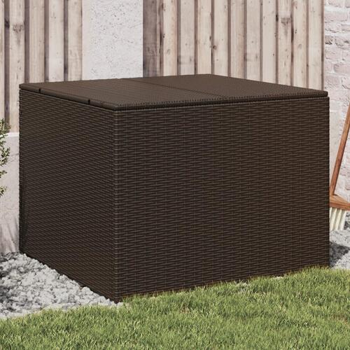 Opbevaringsboks til haven 291 l polyrattan brun