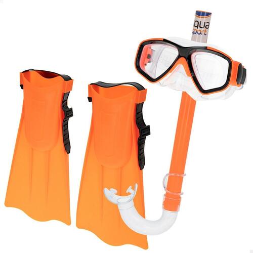 Dykkerbriller med Snorkle og Finner Colorbaby (6 enheder)