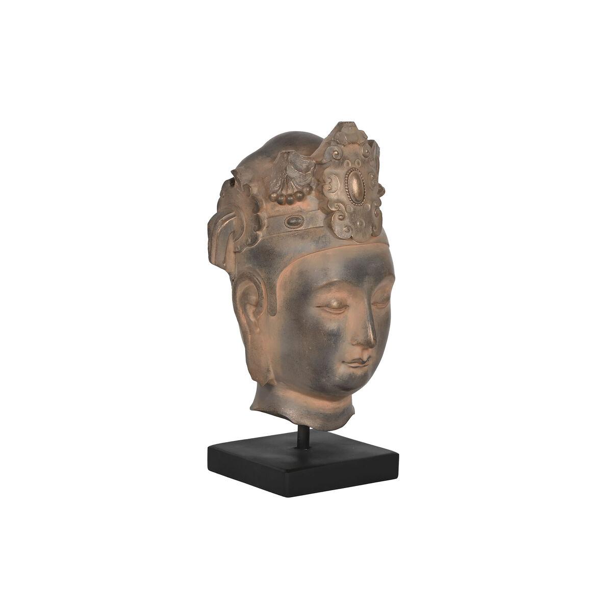 Dekorativ Buddha figur - brun/sort, 15 × 18 × 38 cm