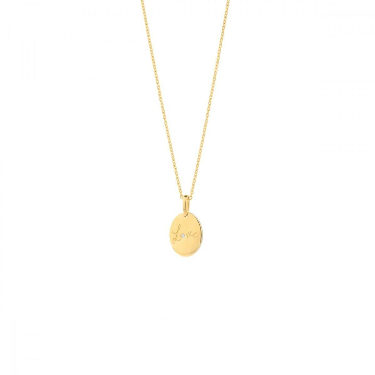 Secrecy halskæde til kvinder, sterling sølv, gylden, 42 cm