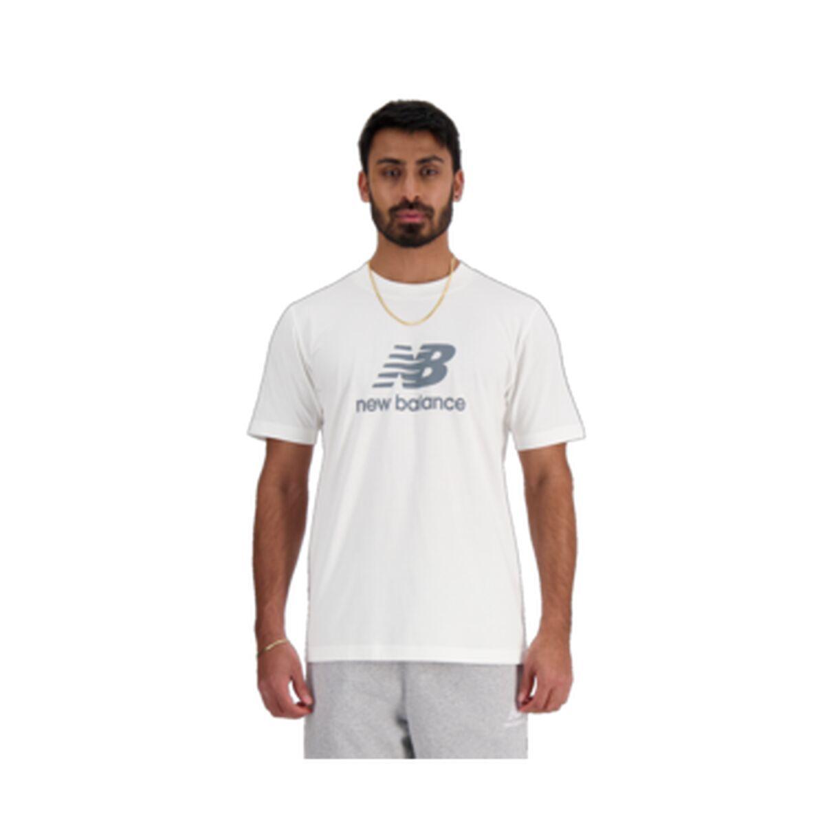 Kortærmet T-shirt til Mænd New Balance MT41502 WT Hvid L