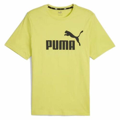 Kortærmet T-shirt til Mænd Puma ESS LOGO TEE 586667 66 Grøn S