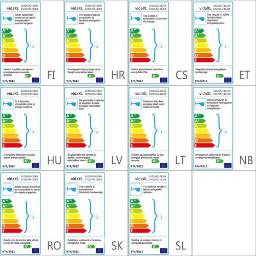 Sort spotlight, trådramme i industristil, 6 pærer med LED-glødetråd