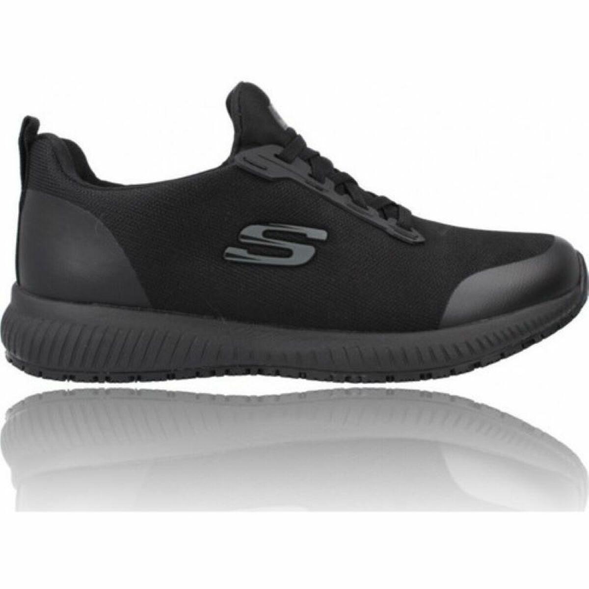 Sportssneakers til damer Skechers SQUAD 77222EC BKRG Sort 37.5