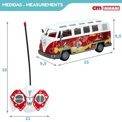 Fjernstyret Bil Speed & Go 1:30 23 x 9,5 x 9,5 cm Bus 4 enheder