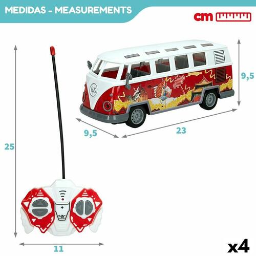 Fjernstyret Bil Speed & Go 1:30 23 x 9,5 x 9,5 cm Bus 4 enheder