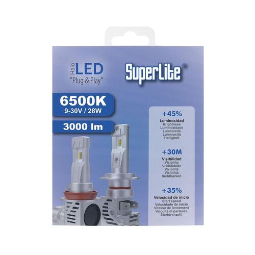 Halogen LED-konverteringssæt Superlite BOM12311 H4 28 W 6500 K LED (2 enheder)