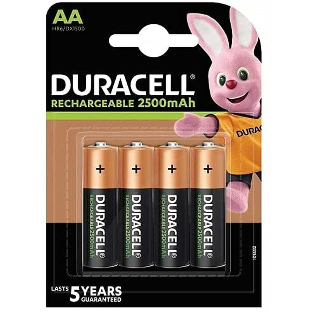 Genopladelige AA batterier Duracell 2500 mAh - 1,2 V (4 stk.)