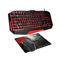 Tastatur og mus Spirit of Gamer SOG-3IN1-ES Sort Rød AZERTY