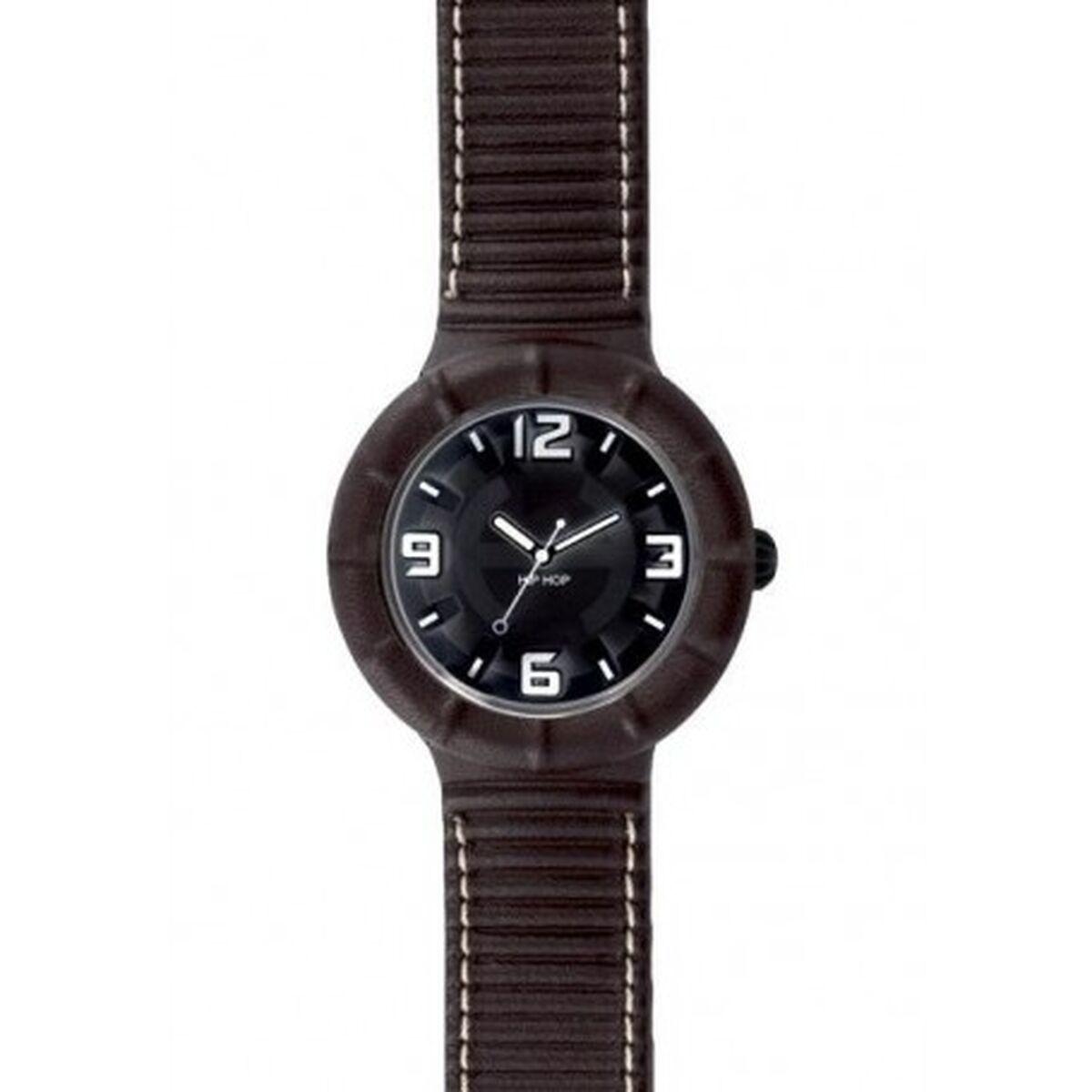 Hip Hop LEATHER unisex armbåndsur med læderrem
