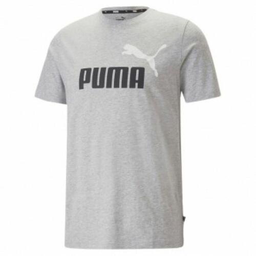 Kortærmet T-shirt til Mænd Puma ESS 2 COL LOGO 586759 04 Grå M