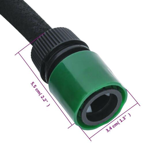 Siveslange 0,6" 50 m gummi sort