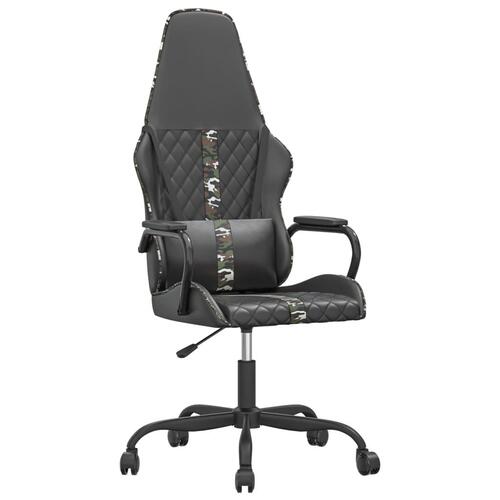 Gamingstol kunstlæder sort og camouflage