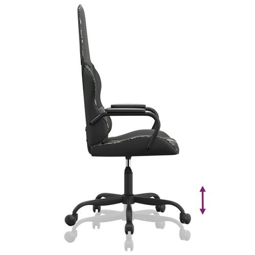 Gamingstol kunstlæder sort og camouflage