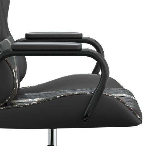 Gamingstol kunstlæder sort og camouflage