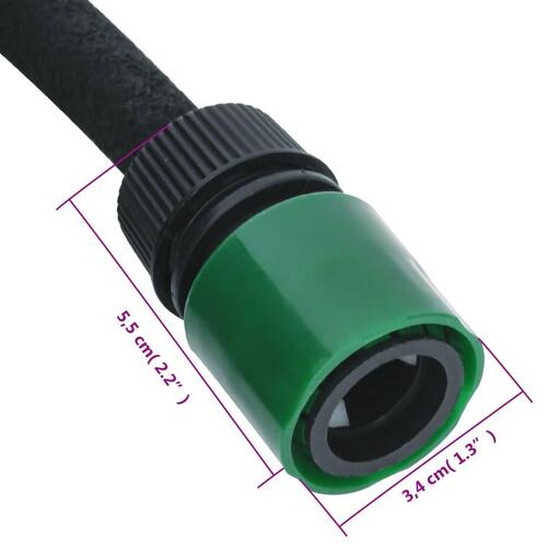 Siveslange 0,6" 25 m gummi sort
