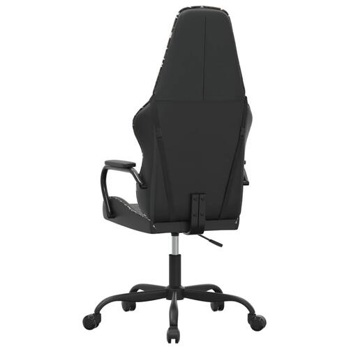 Gamingstol med massagefunktion kunstlæder camouflage og sort