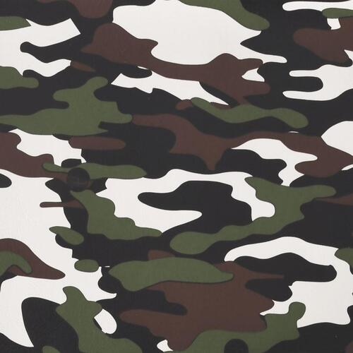 Gamingstol med massagefunktion kunstlæder camouflage og sort
