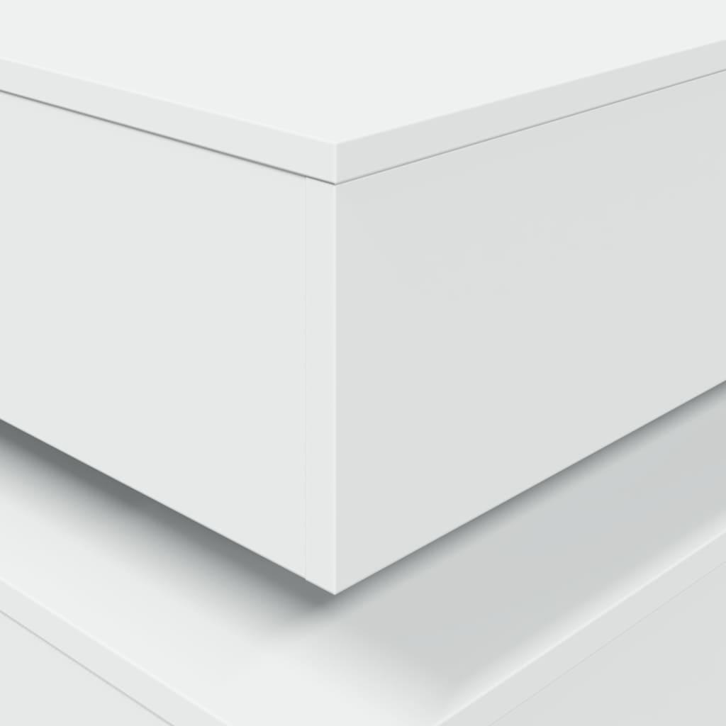 Sofabord med LED-lys 90x50x40 cm hvid