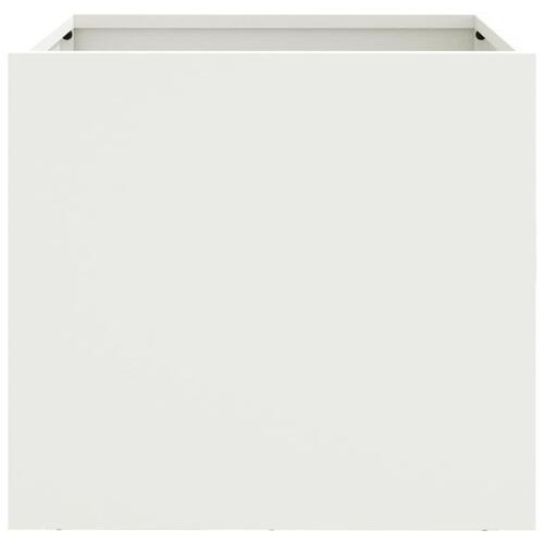 Plantekasse 32x30x29 cm koldvalset stål hvid