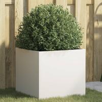 Plantekasse 42x40x39 cm koldvalset stål hvid