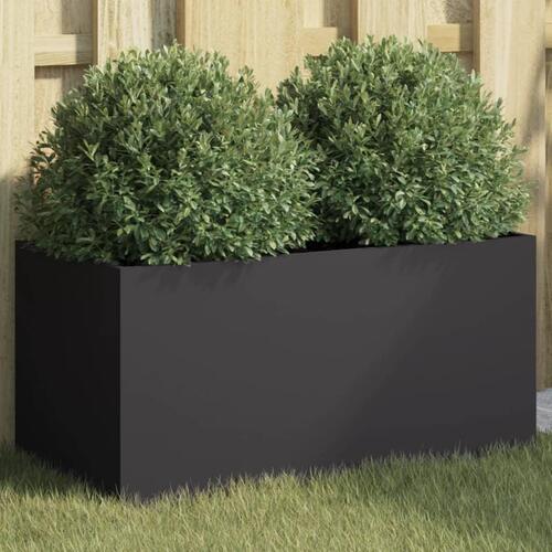 Plantekasse 62x30x29 cm koldvalset stål sort